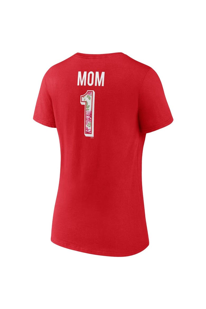 Women's Fanatics Branded Red Washington Capitals Team Mother's Day V-Neck T-Shirt, Alternate, color, Red