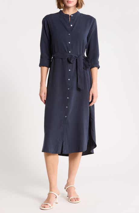 Flowy Hem Maxi Shirtdress