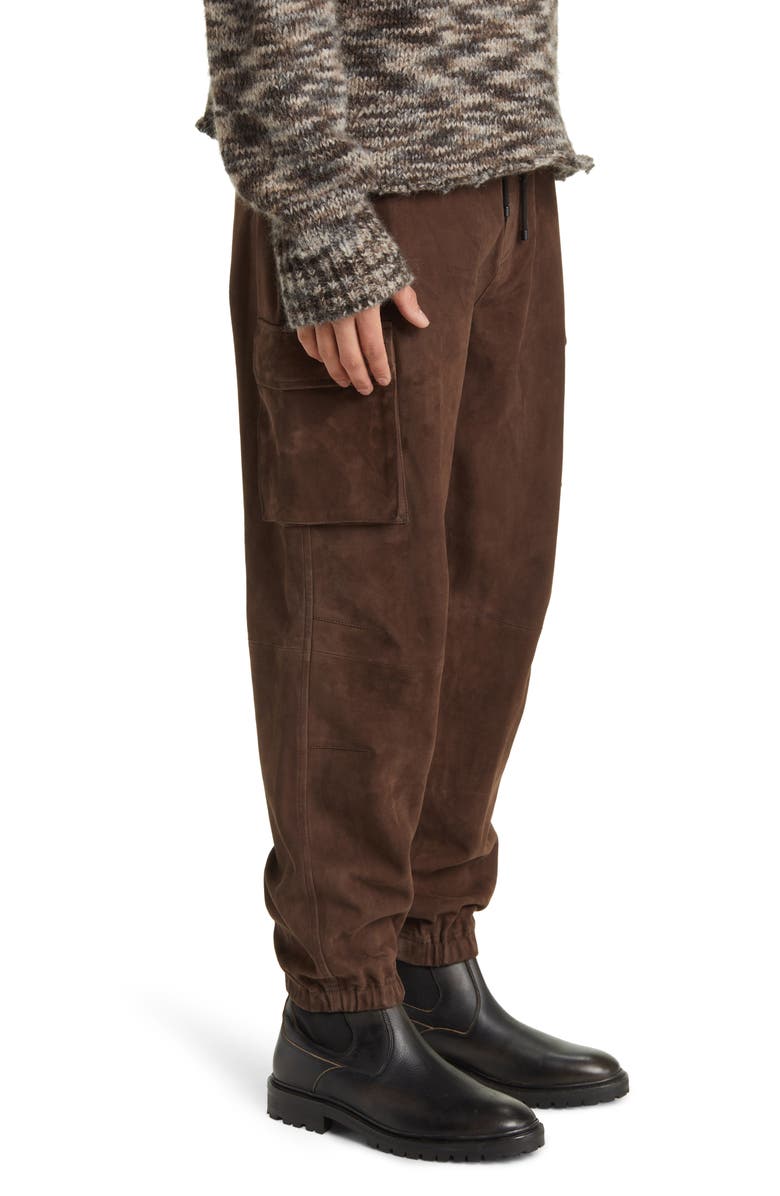 FRAME Suede Cargo Joggers, Alternate, color, Dark Wood