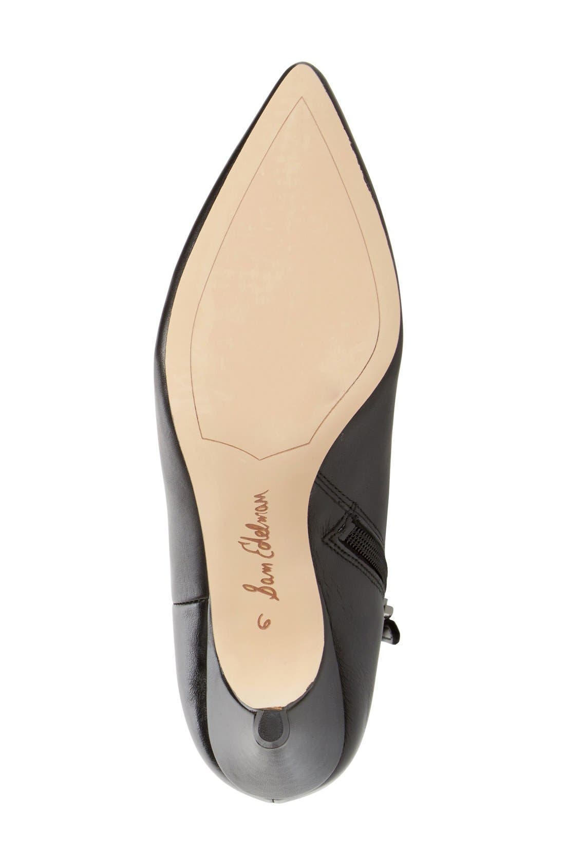 'Lucy' Pointy Toe Bootie, Alternate, color, BLACK LEATHER