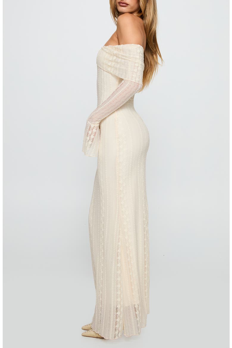 Perdita Long Sleeve Lace Maxi Dress, Alternate, color, CREAM