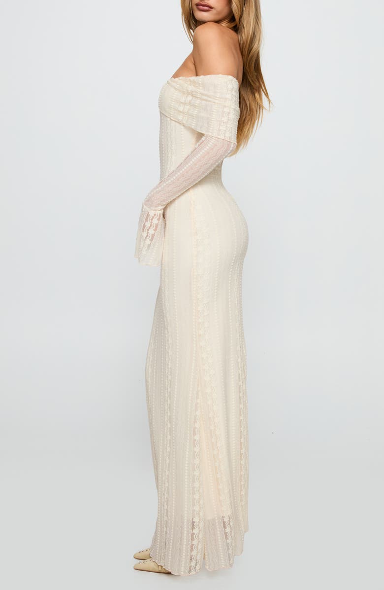 Princess Polly Perdita Long Sleeve Lace Maxi Dress, Alternate, color, Cream