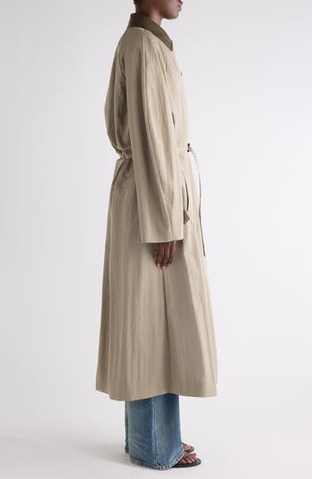Acne Studios Belted Technical Cotton & Nylon Trench Coat | Nordstrom