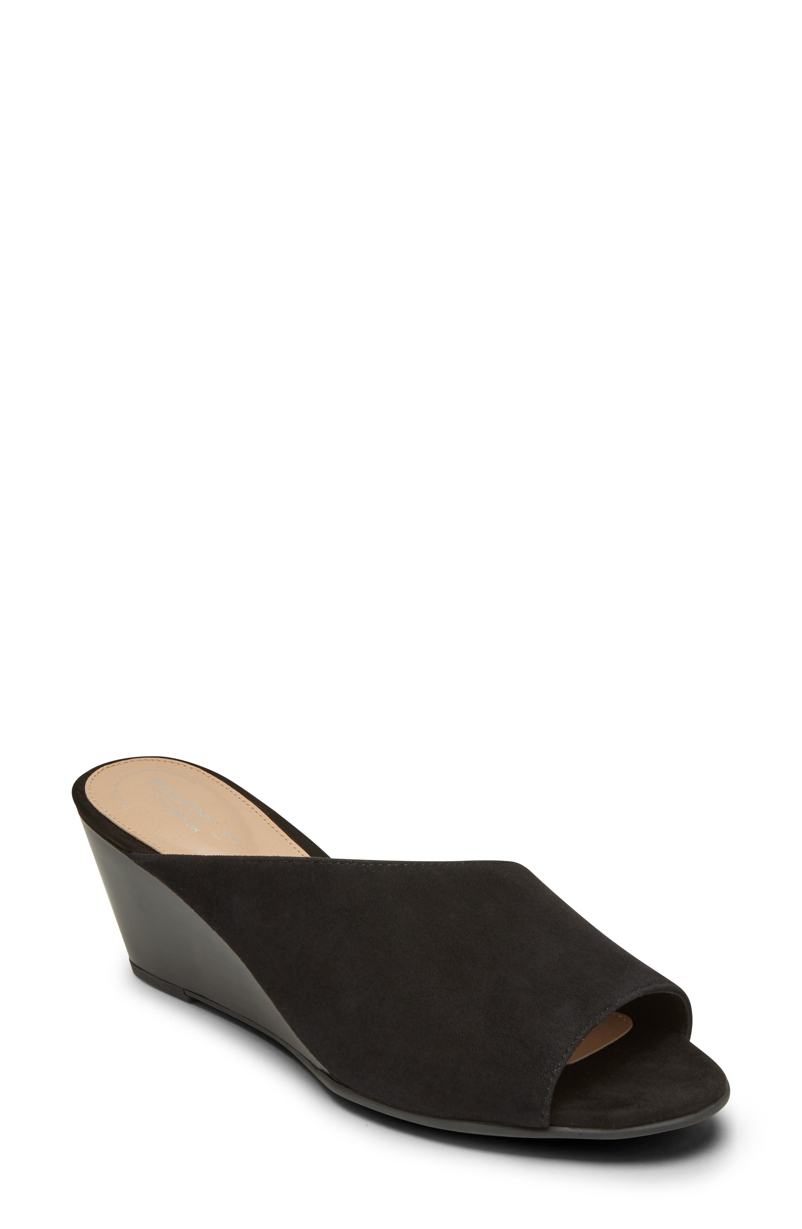 Rockport Taylor Asymmetric Wedge Slide Sandal, Main, color, 
