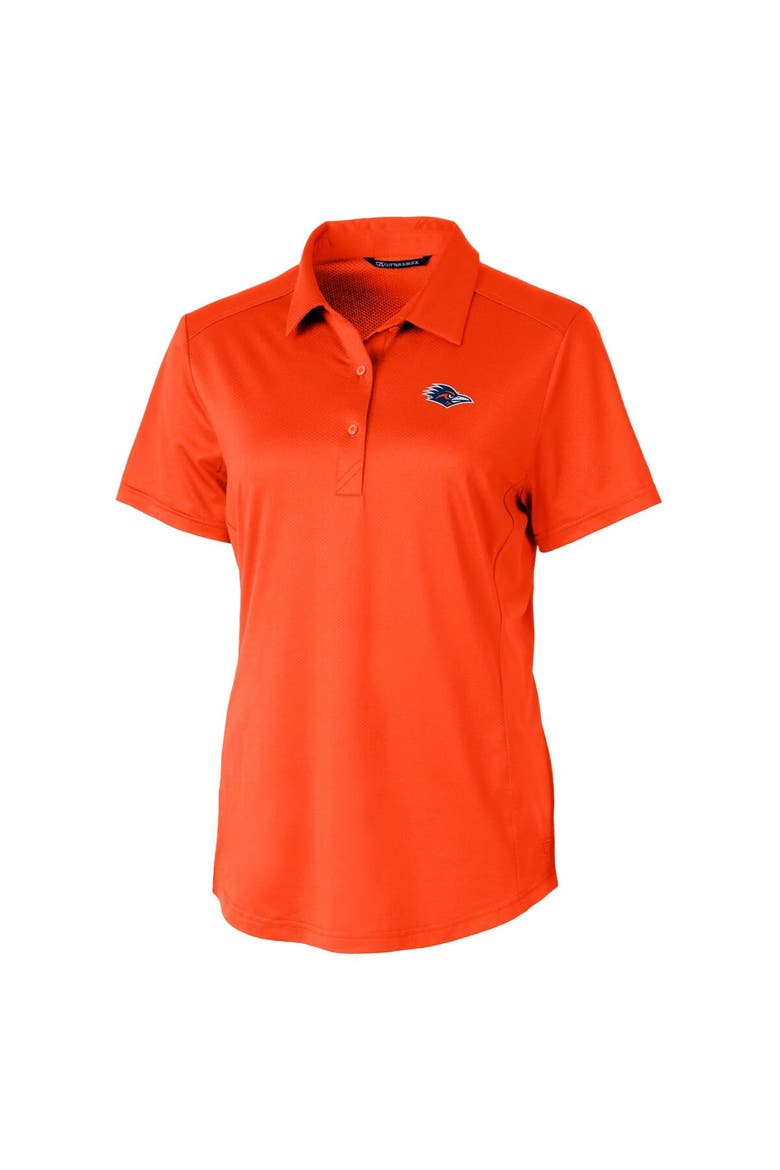 Women's Cutter & Buck  Orange UTSA Roadrunners DryTec Prospect Textured Stretch Polo, Alternate, color, Orange