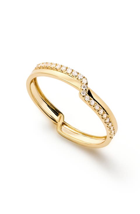 Solid Yellow Gold - Diamond Elevate Ring