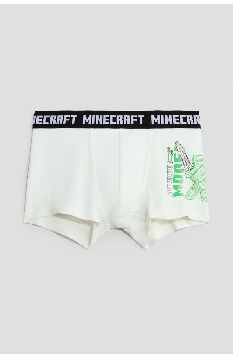 H&M 5-pack Trunks, Alternate, color, Green/Minecraft