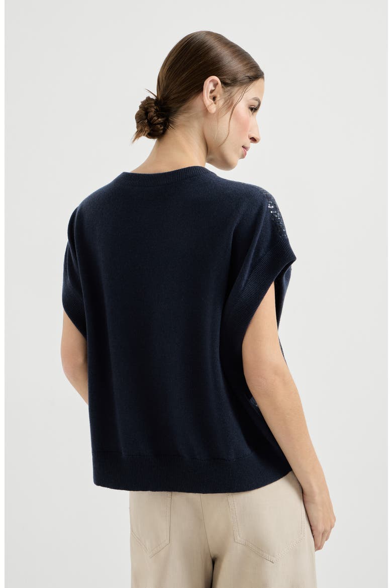 Dazzling Embroidery sweater, Alternate, color, Blue