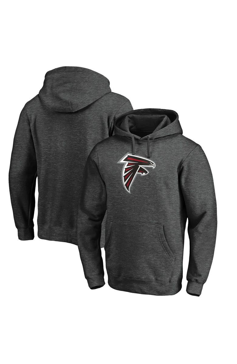 FANATICS Men's Fanatics Branded Heathered Charcoal Atlanta Falcons Big & Tall Primary Logo Pullover Hoodie, Main, color, 