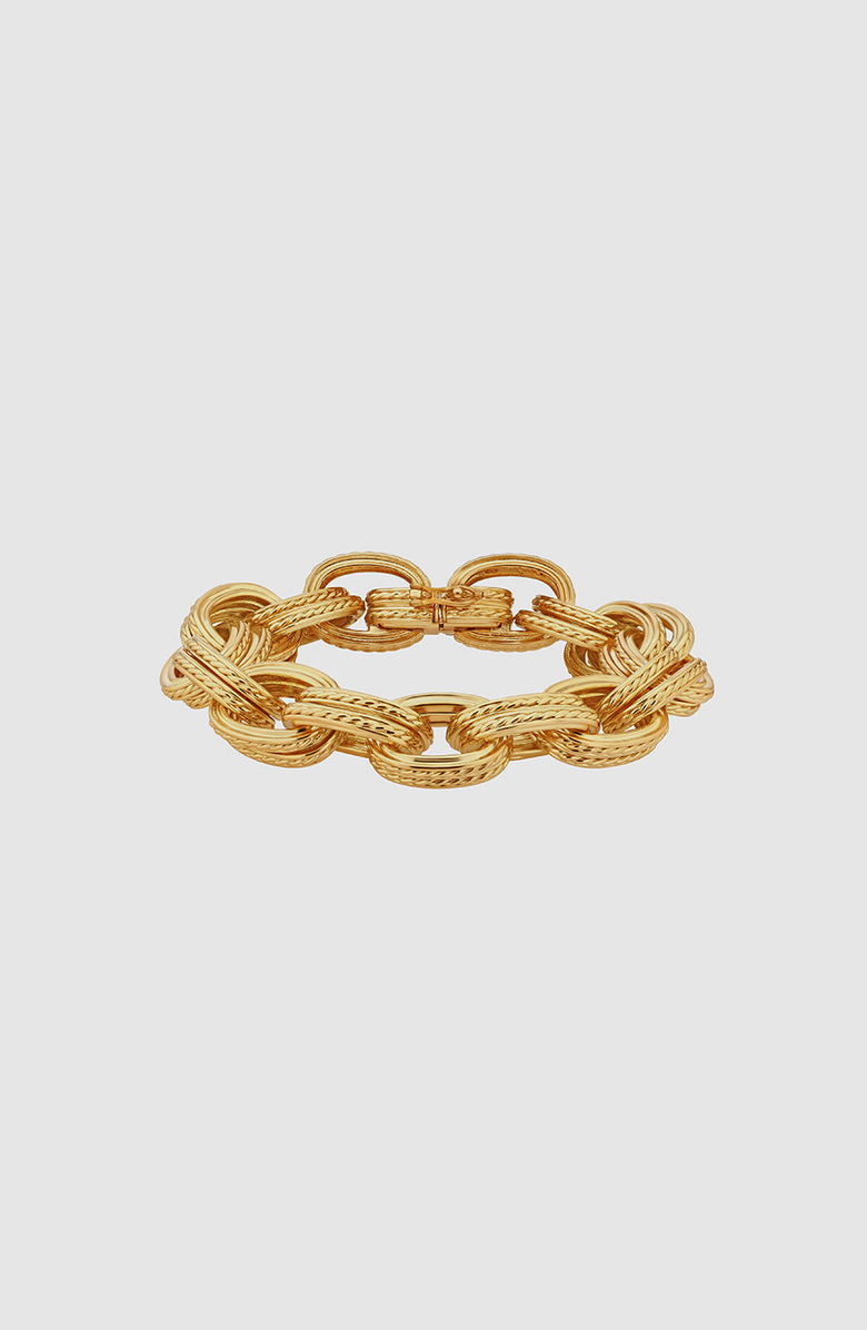 ANINE BING Double Link Chain Bracelet, Alternate, color, Gold