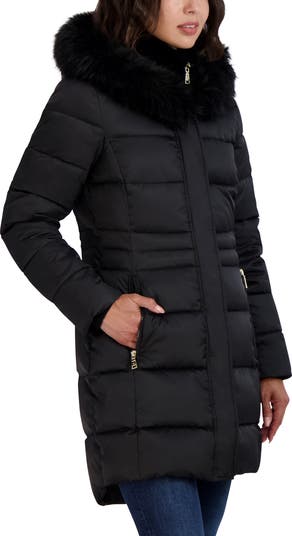 Dana Puffer Coat with Faux Fur Trim