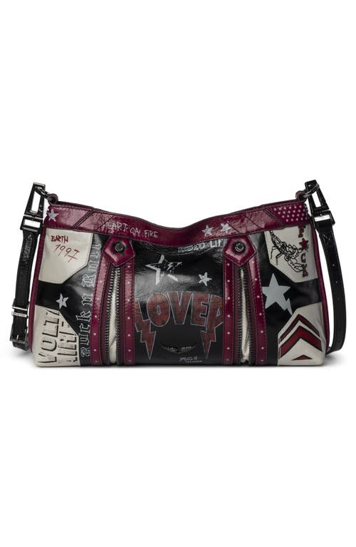 Zadig & Voltaire Sunny Moody Punk Graphic-print Cross Body Bag In Black