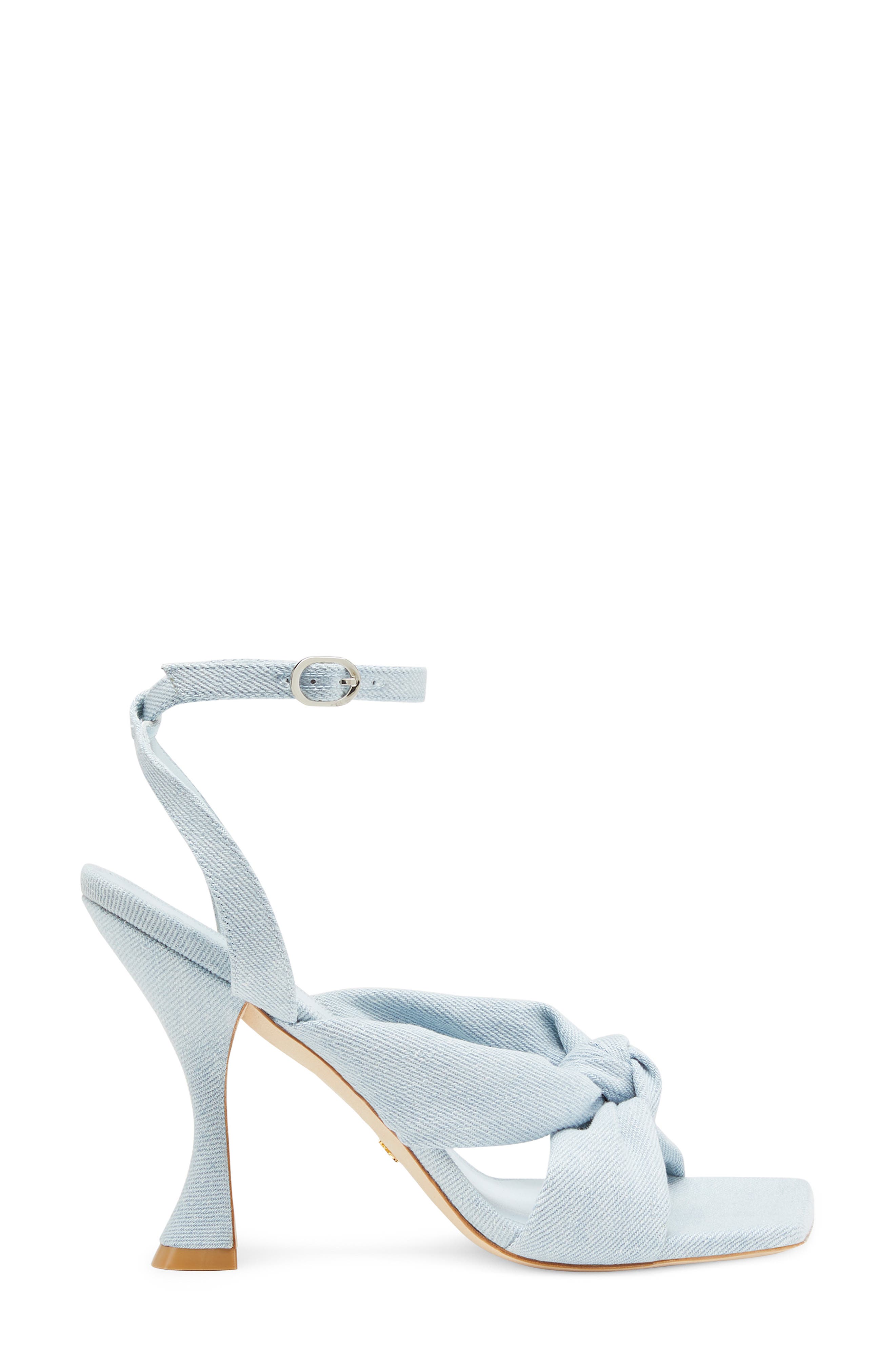 Stuart Weitzman Playa Ankle Strap 100 Knot Sandal, Alternate, color, Light Blue