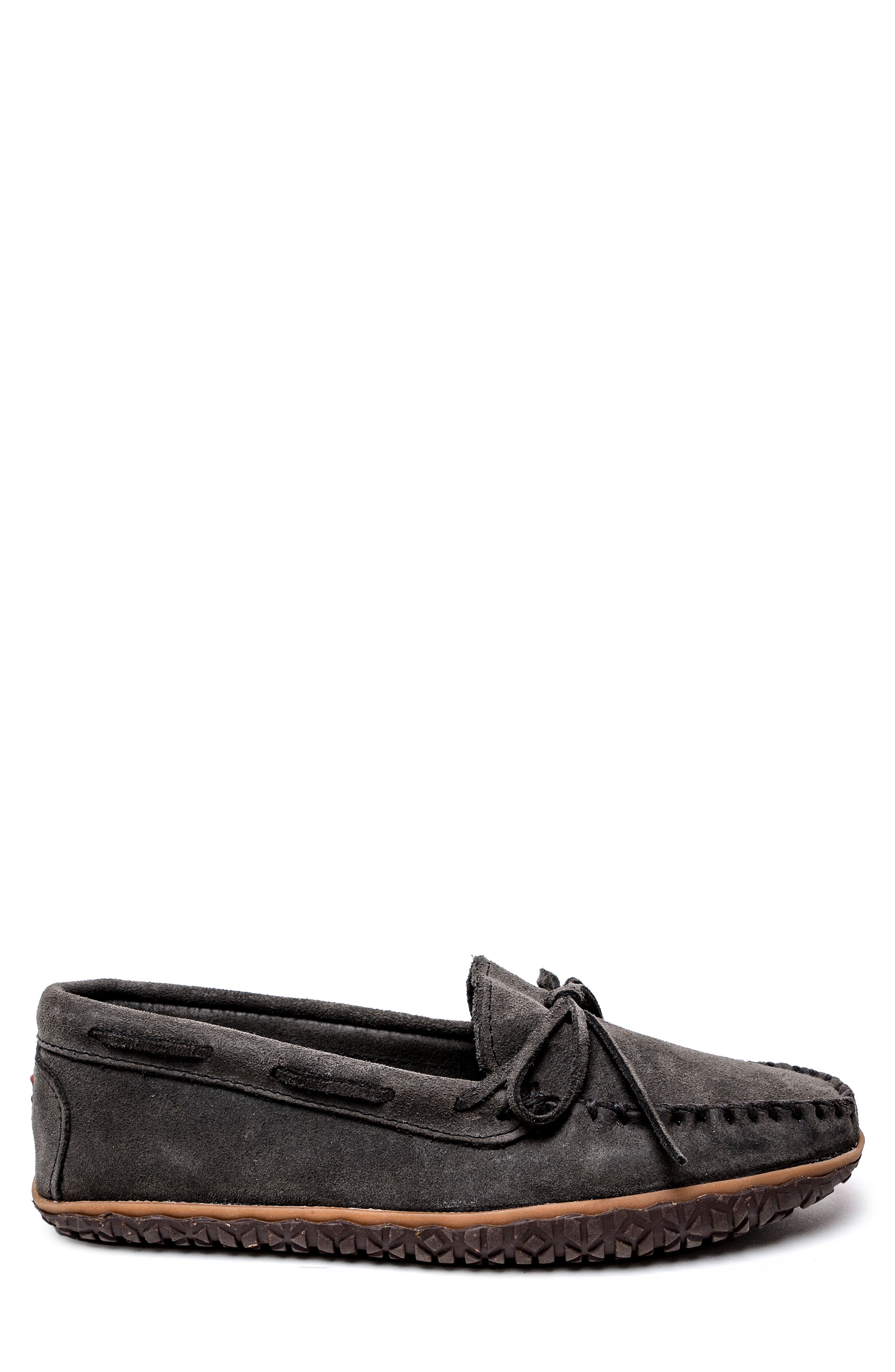 Minnetonka Tie Tread Loafer, Alternate, color, Grey Ruff