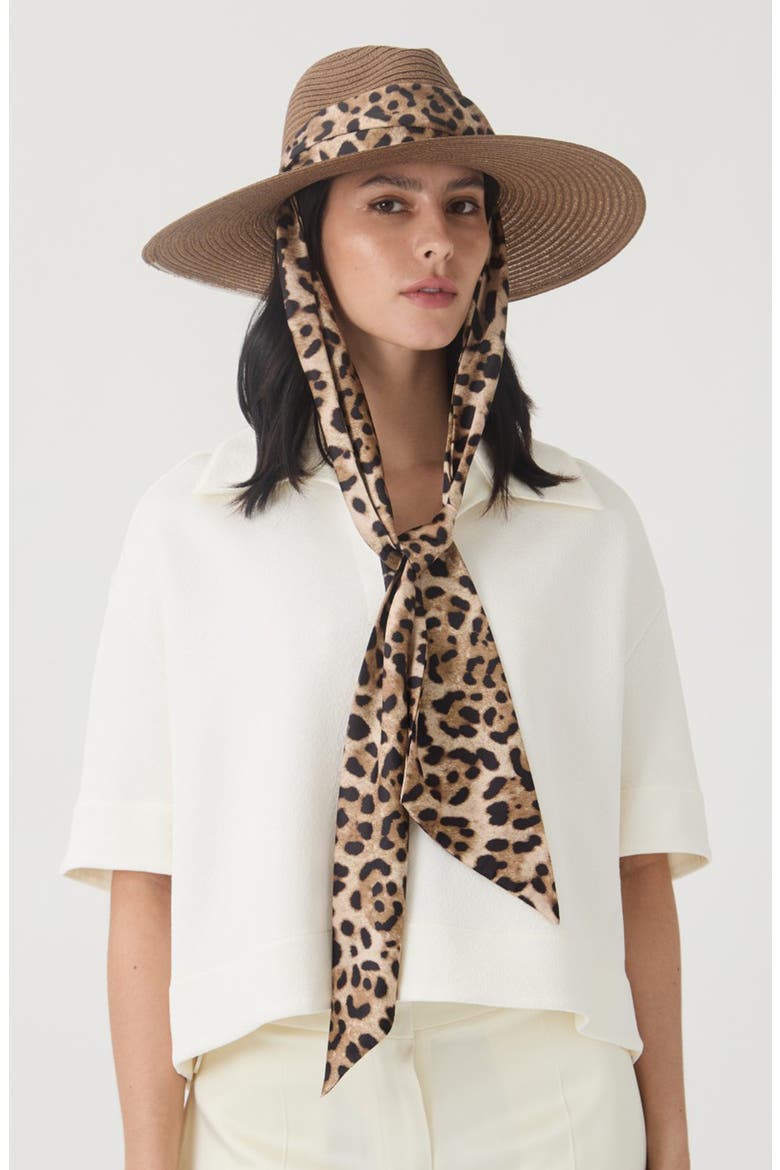 Cassidy Packable Straw Fedora, Alternate, color, CHOCOLATE
