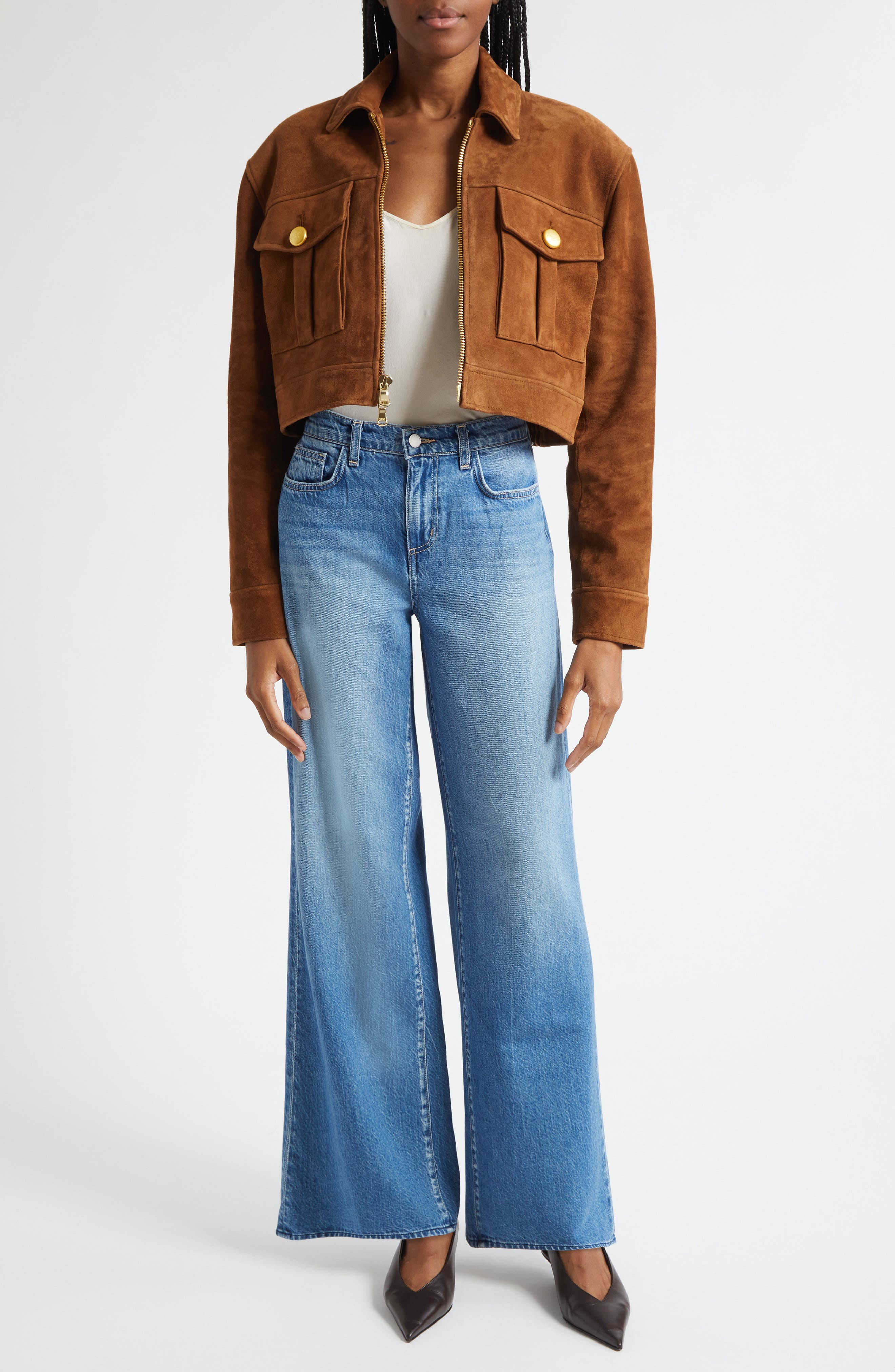 Micah Suede Crop Jacket - image 2
