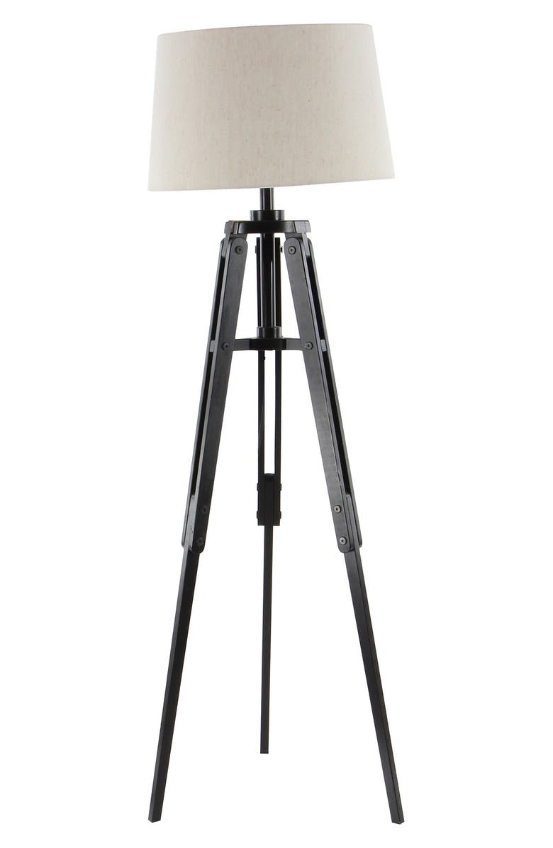SONOMA SAGE HOME Black Wood Industrial Floor Lamp, Alternate, color, 
