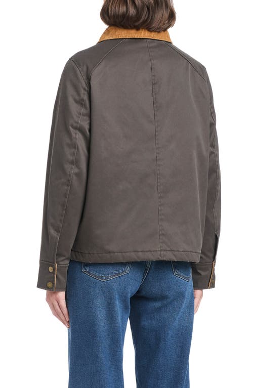 Sanctuary Hooded Waxed Jacket In Brown