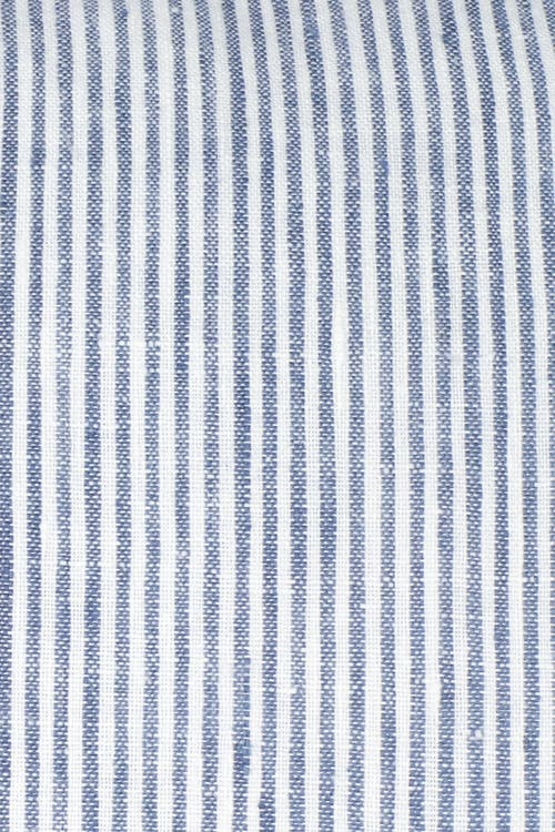 Anaya So Soft Linen Chambray Striped Down-alternative Pillow In Blue