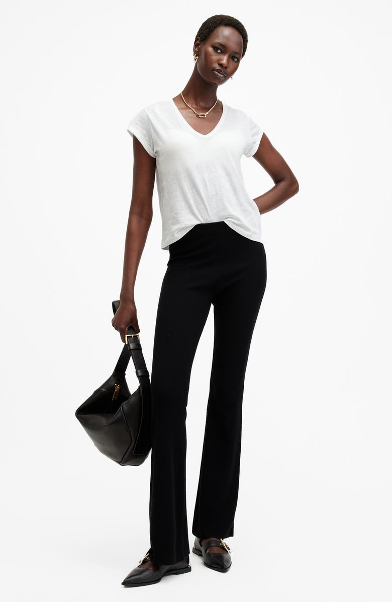 AllSaints Anna V-Neck Cotton T-Shirt, Alternate, color, White