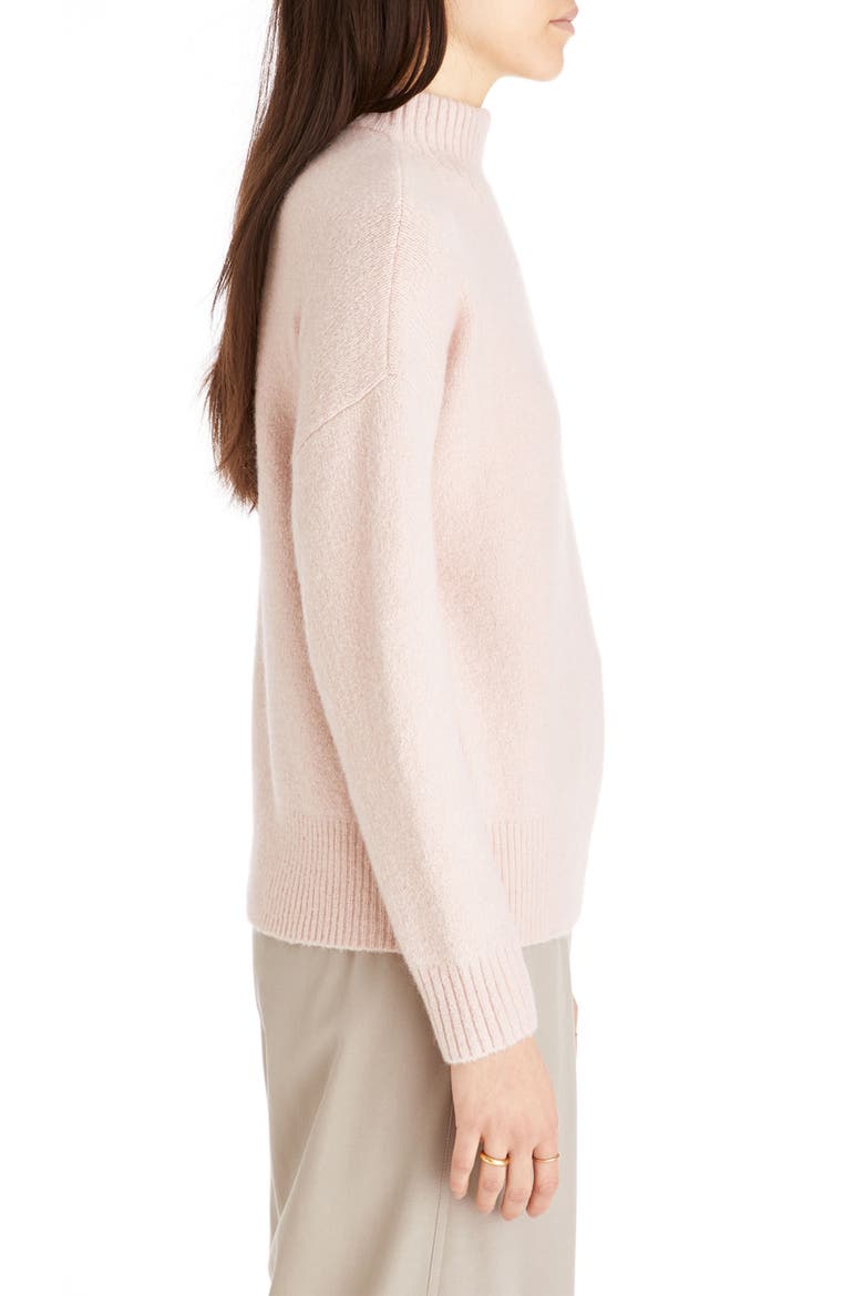 Dillon Mock Neck Pullover Sweater, Alternate, color, HTHR QUARTZ