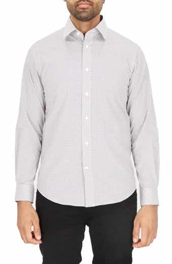 Scotch & Soda Modern Fit Dot Stretch Cotton Dress Shirt