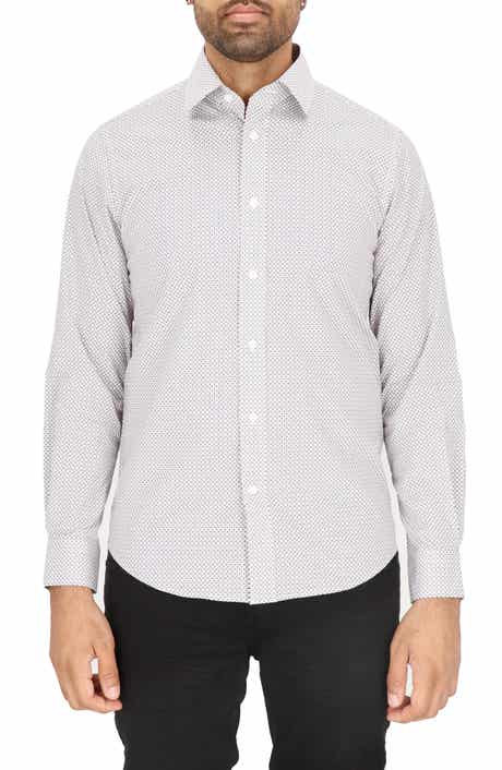 Scotch & Soda Modern Fit Dot Stretch Cotton Dress Shirt