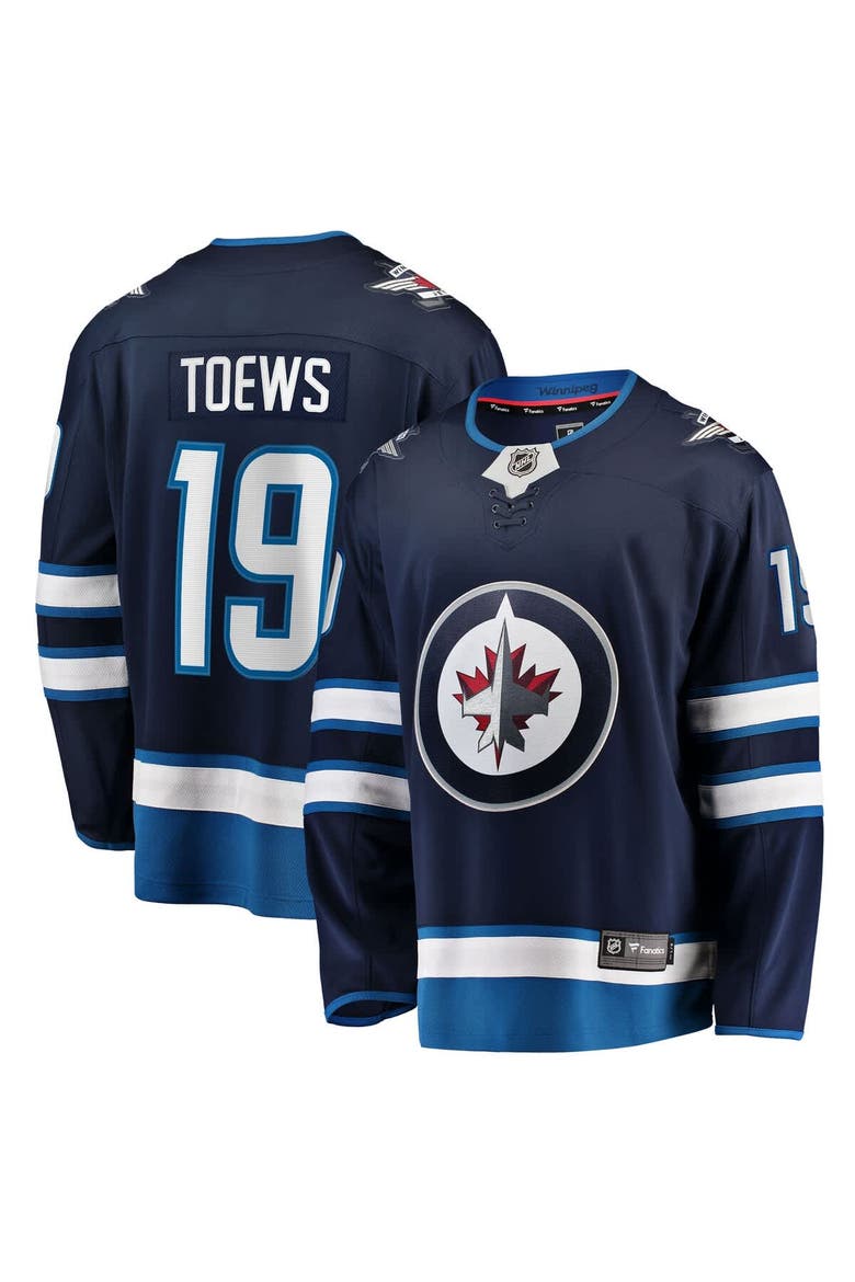 Men's Fanatics Jonathan Toews Navy Winnipeg Jets Home Breakaway Jersey, Alternate, color, Navy