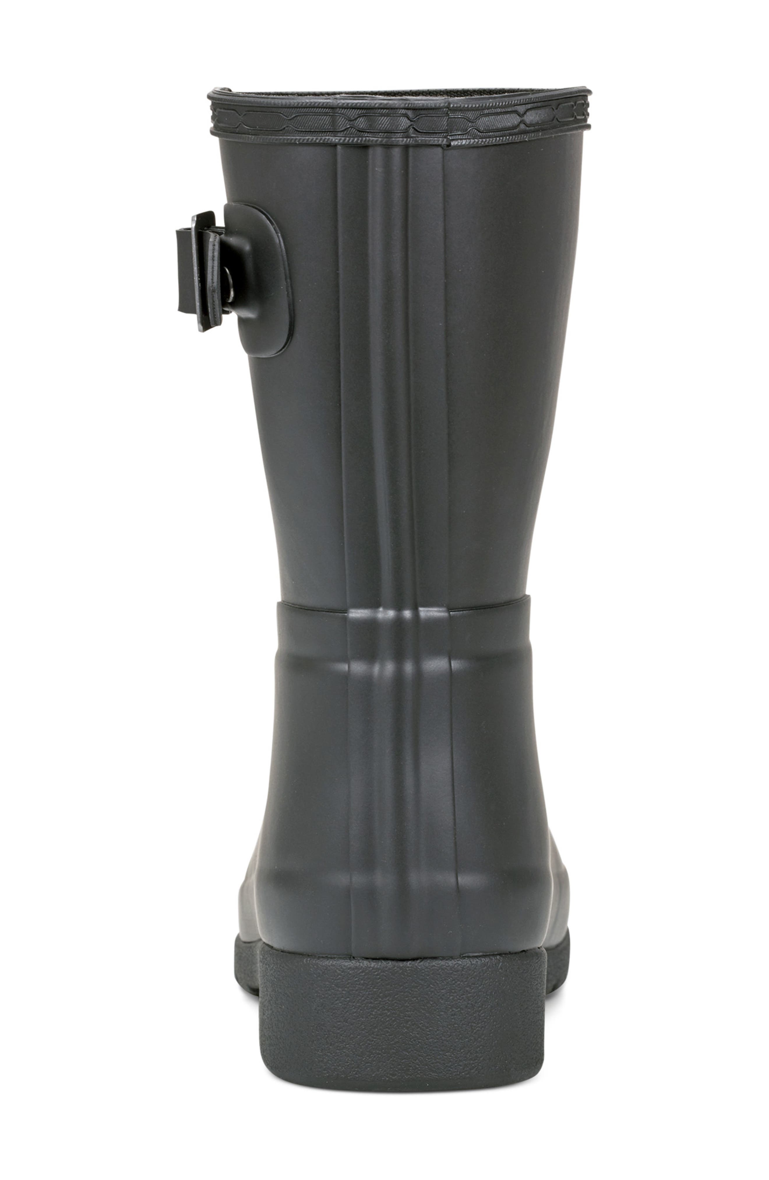 Hunter Original Refined Short Rain Boot, Alternate, color, Black