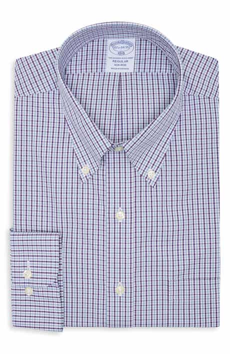 Regular Fit Non-Iron Checked Button-Down Shirt