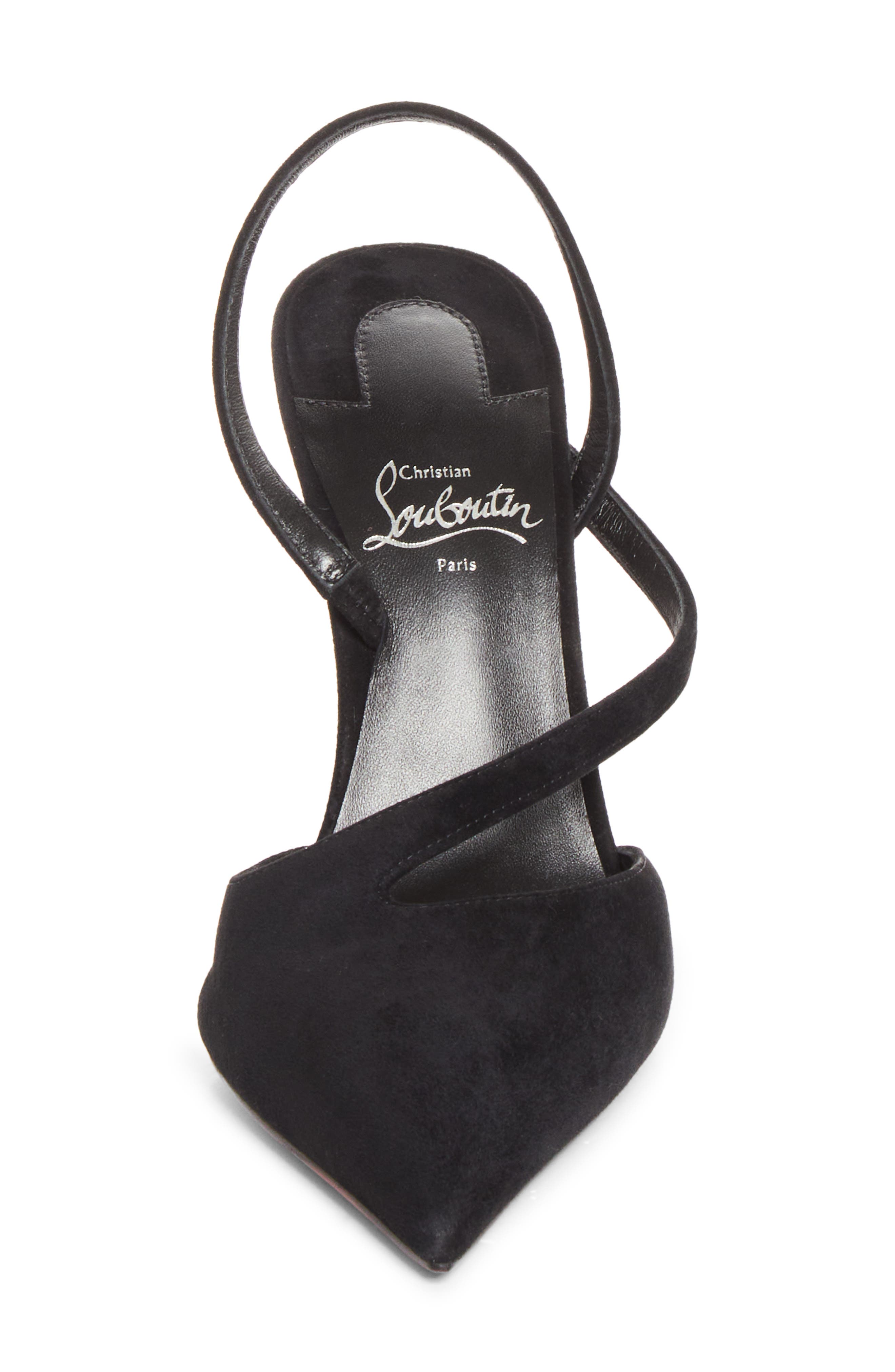 Must Z Slingback Pointed Toe Pump, Alternate, color, B439 BLACK/ BLACK