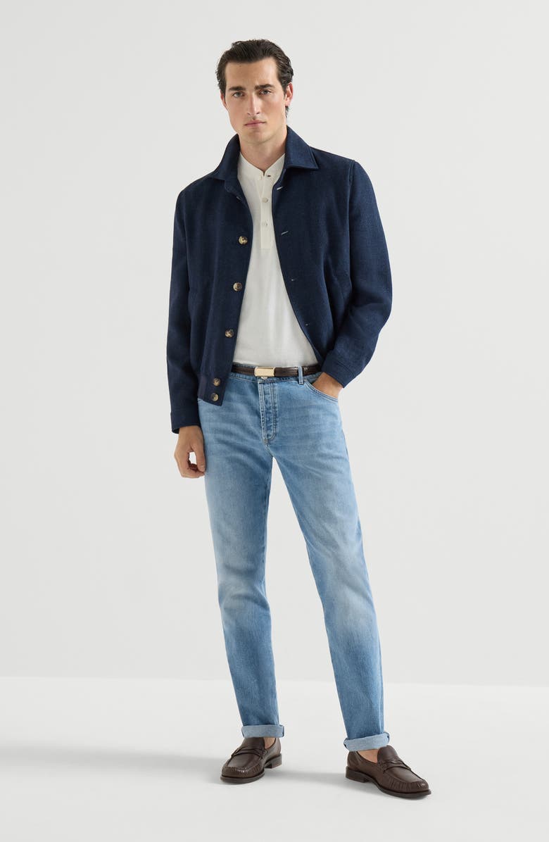 Brunello Cucinelli Comfort denim trousers, Alternate, color, Light Denim