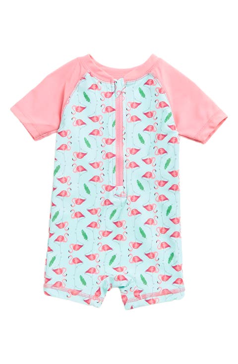 Baby One-Piece Rashguard, UPF 50+ Sun Protection Swimwear
