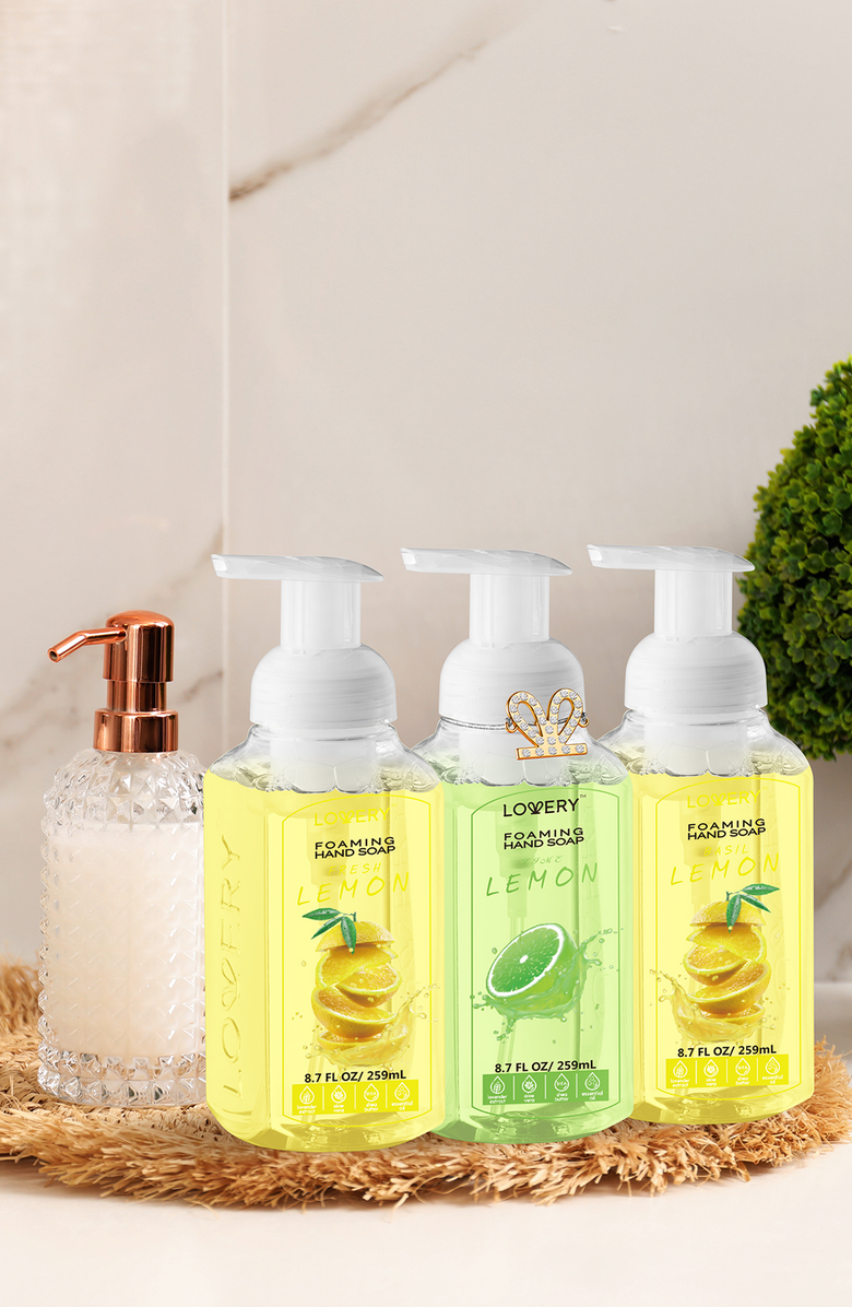 Lovery Foaming Hand Soap Pack of 3, Alternate, color, Lemon Lime