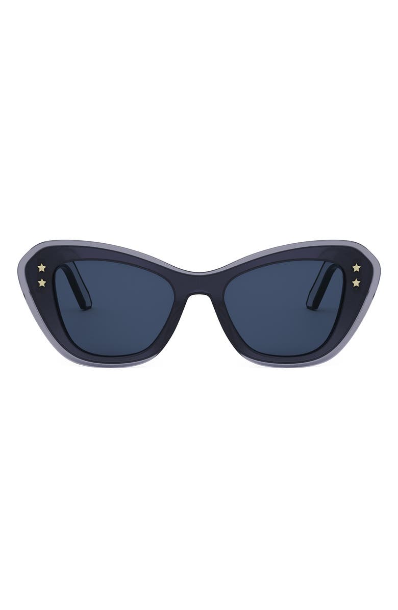 DIOR 'DiorPacific B3U 52mm Butterfly Sunglasses, Main, color, Shiny Blue / Blue