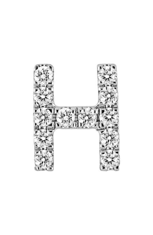 Bony Levy Single Initial Earring in White Gold/H 