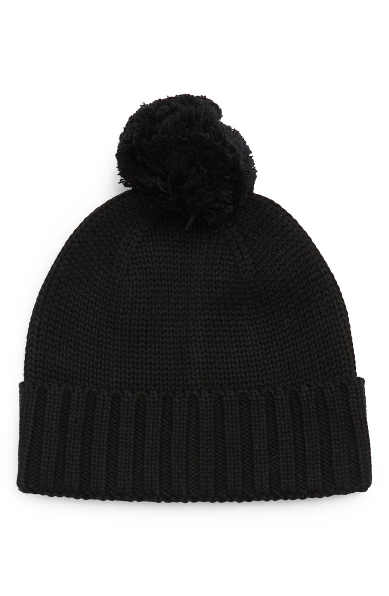 UGG<sup>®</sup> Knit Pompom Beanie, Alternate, color, Black