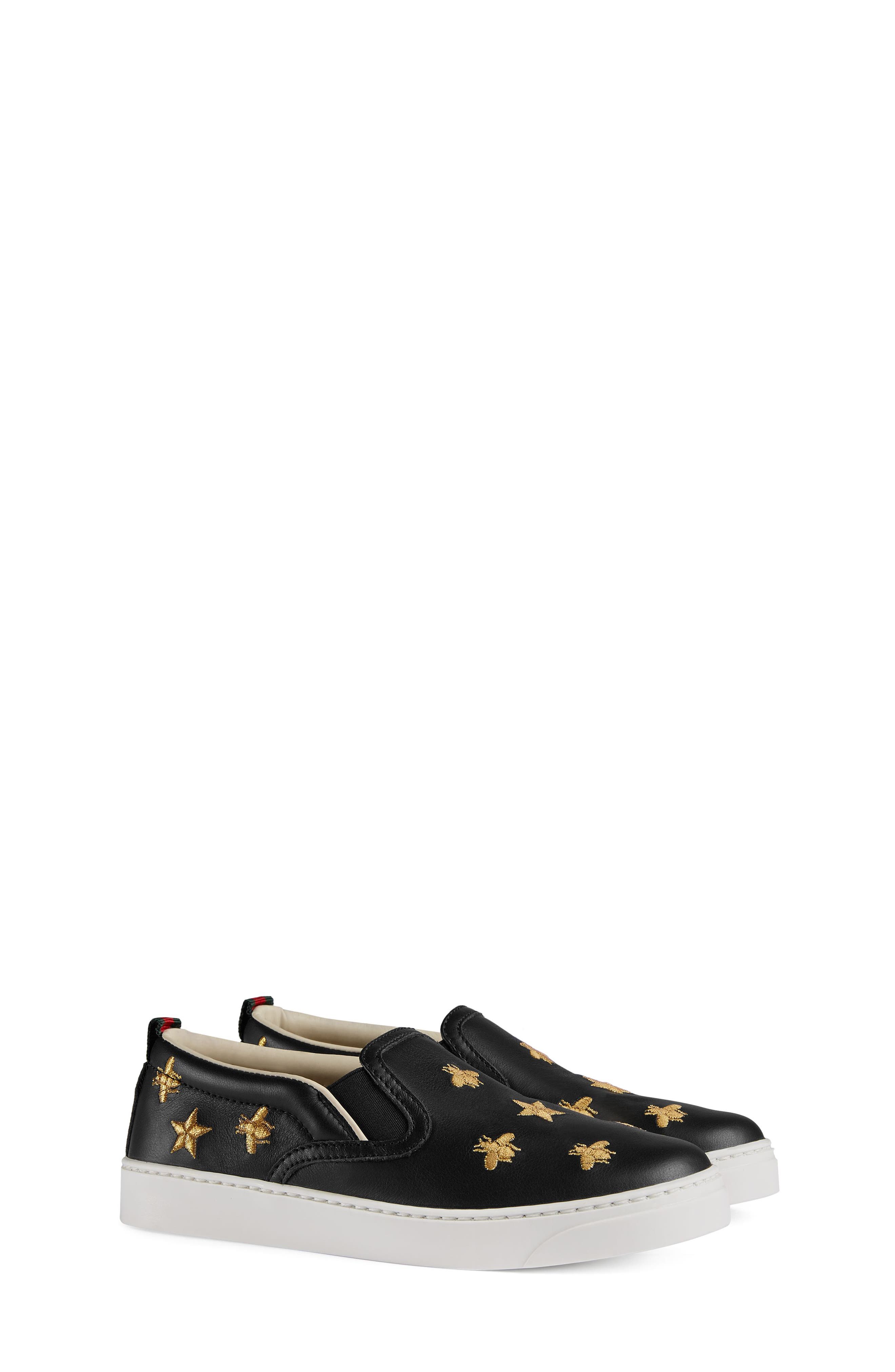 Gucci Dublin Bees and Stars Slip-On Sneaker, Main, color, 