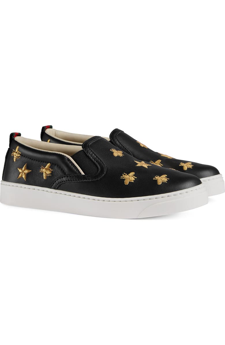 Gucci Dublin Bees and Stars Slip-On Sneaker, Main, color,