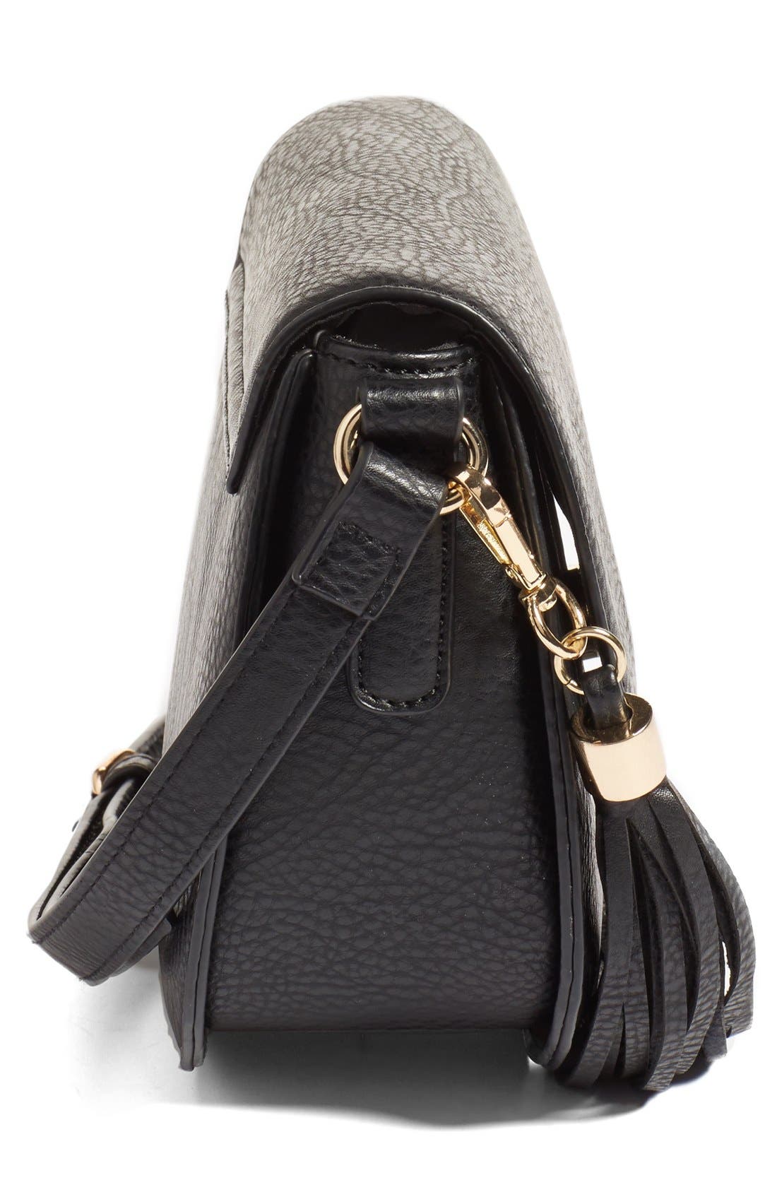 BP. Tassel Faux Leather Crossbody Bag, Alternate, color, 