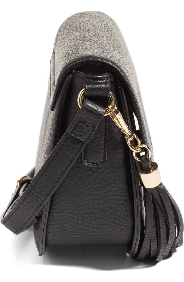 BP. Tassel Faux Leather Crossbody Bag, Alternate, color,
