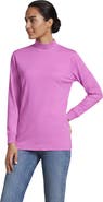 Lands' End Relaxed Cotton Long Sleeve Mock Turtleneck