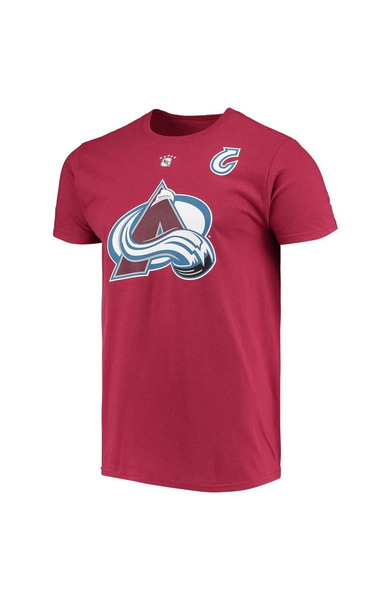 FANATICS Men's Fanatics Branded Joe Sakic Burgundy Colorado Avalanche Authentic Stack Retired Player Nickname & Number T-Shirt, Alternate, color,