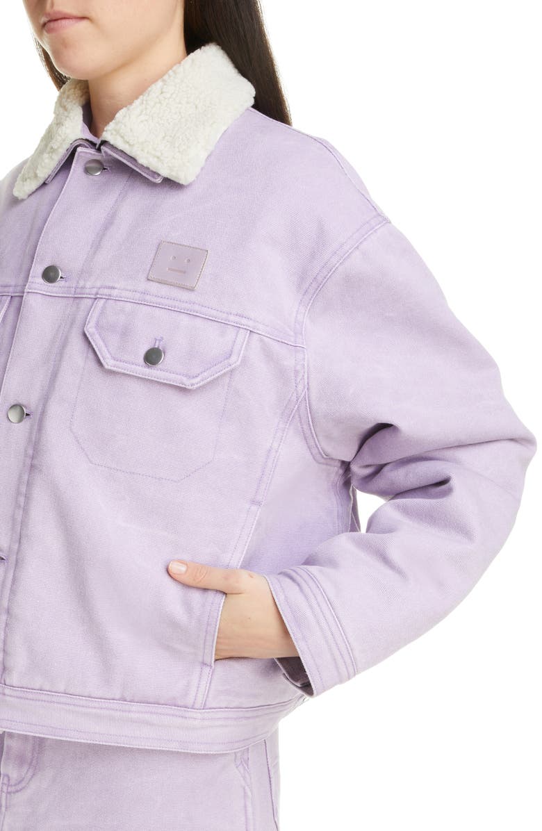 Acne Studios Orsan Face Padded Canvas Trucker Jacket, Alternate, color, 