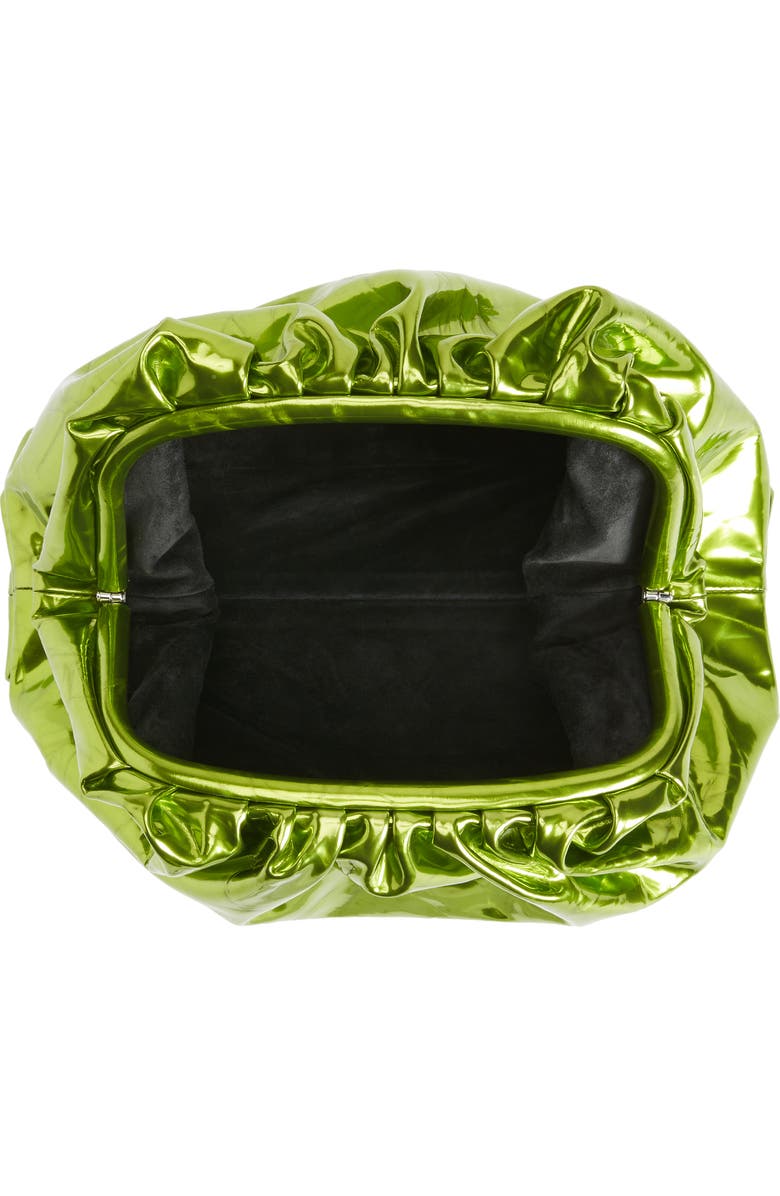 Bottega Veneta Teen Pouch Leather Clutch, Alternate, color, Chlorophyll-Silver