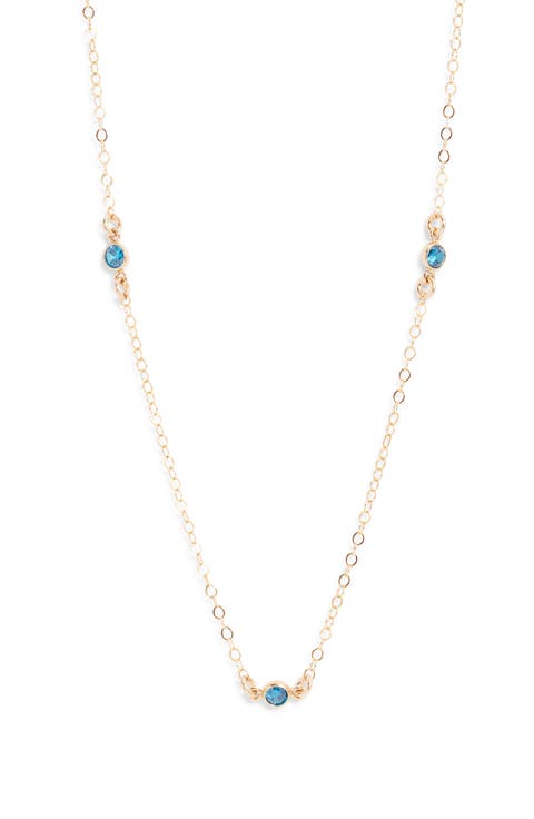 Birthstone Station Necklace