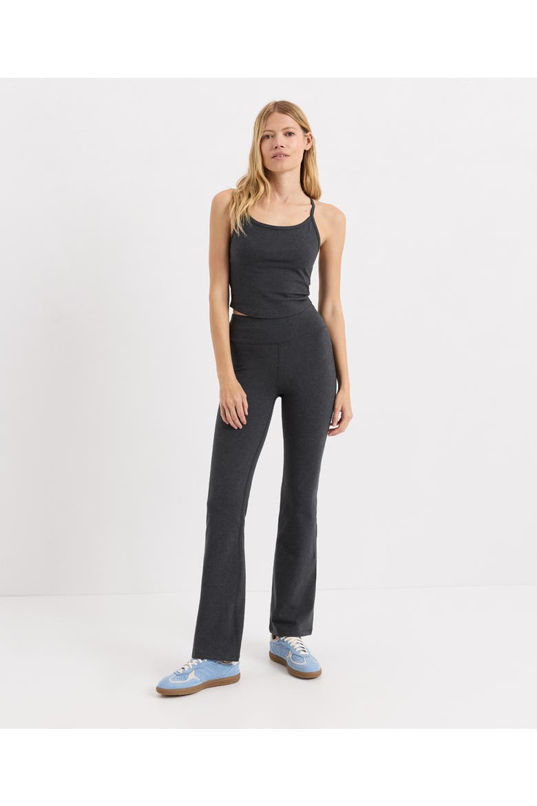 On the Go-To Contour Bootcut Legging, Alternate, color, Charcoal Heather