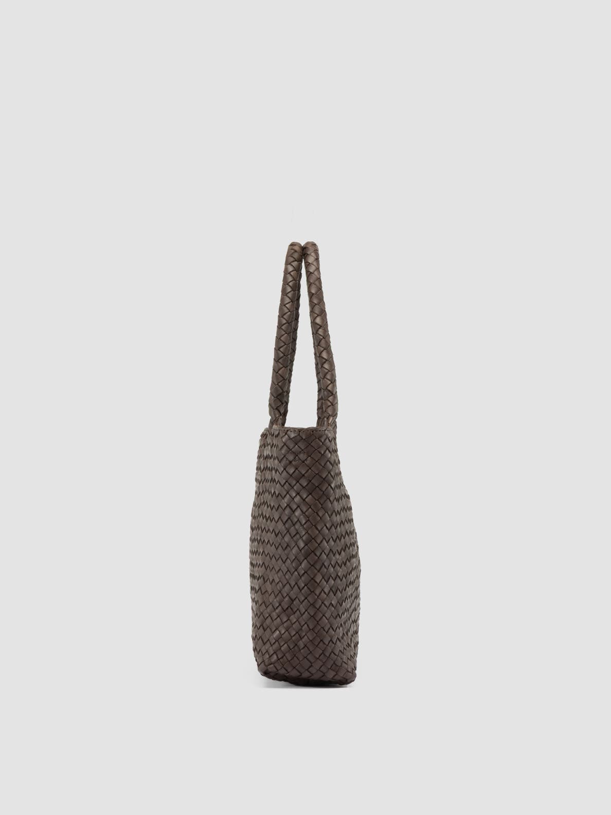 Officine Creative Raquel 001 Hand-Woven Shoulder Bag, Alternate, color, Brown
