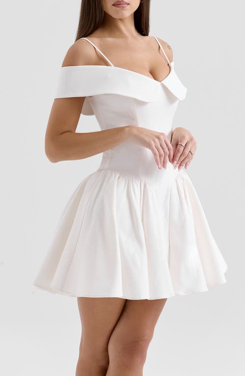 House Of Cb Elida Off The Shoulder Minidress In White