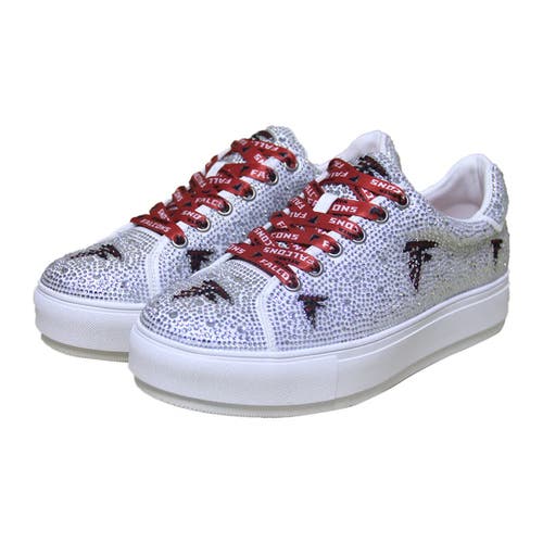 Cuce White Atlanta Falcons Crystal Team Logo Sneakers